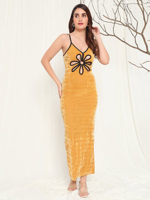 TANDUL  Women Bodycon Yellow Dress
