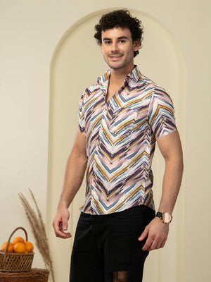 TANDUL Men Printed Casual Multicolor Shirt