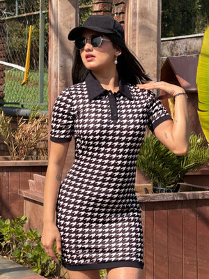 TANDUL Classic Check Printed  Dress