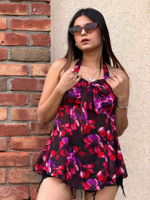 TANDUL Women Enchanting Floral Georgette Top