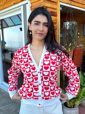 TANDUL Women Charming Red and White Sweater