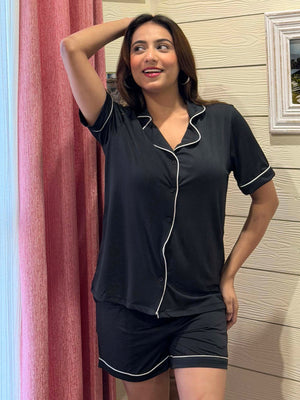 TANDUL Women Pretty Black Nightsuit