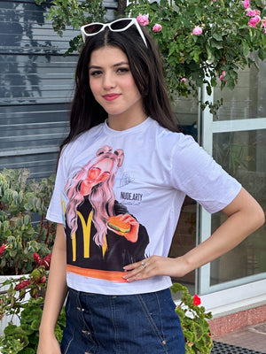 TANDUL Printed Women Round Neck Multicolor T-Shirt