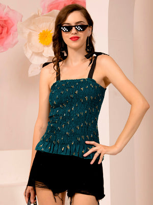 TANDUL  Casual Sleeveless Printed Women Multicolor Top