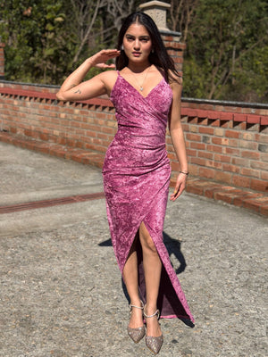 TANDUL Women Alluring Velvet Dress