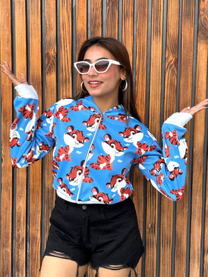 TANDUL Women Skyblue Printed Jacket