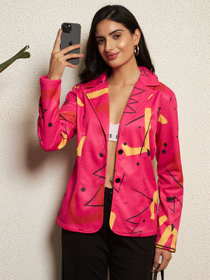 TANDUL Women Striking Pink Blazer