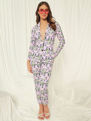 TANDUL Shirt Palazzos Co-ords Set with Blazer