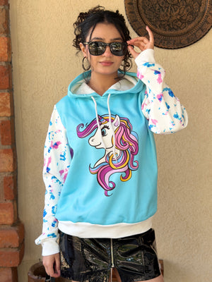 TANDUL Women Unicorn Printed Sweatshirt