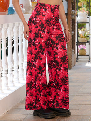 TANDUL  Women Pink Floral Printed Trouser
