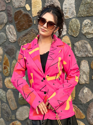TANDUL Women Striking Pink Blazer