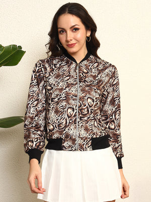 TANDUL Women Stylish Animal Patterned Jacket