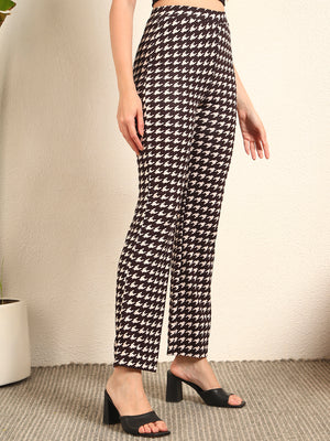 TANDUL  Women Regular Fit Multicolor Lycra Blend Trousers