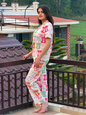 TANDUL Women Soft Printed Nightsuit