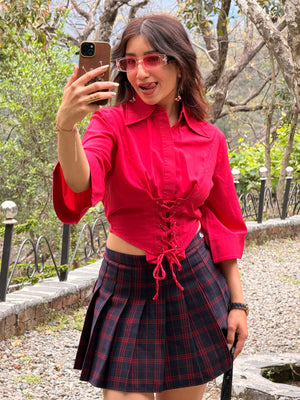 TANDUL Women Stylisg Fucshia Pink Shirt