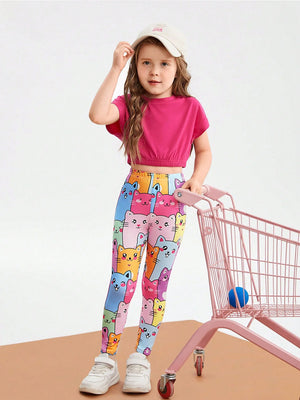 TANDUL  Legging For Girls  (Multicolor Pack of 1)