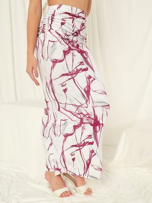 TANDUL  Women Printed Regular White Skirt