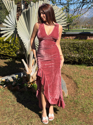 TANDUL Women Alluring Velvet Dress