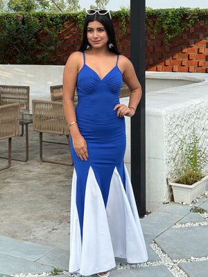 TANDUL Women Stunning Blue Flair Dress