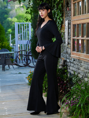 TANDUL Women Solid Black Jumpsuit