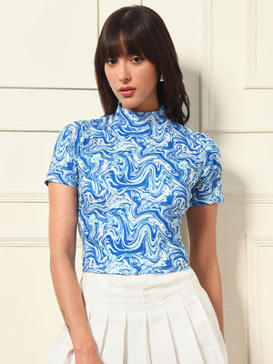 TANDUL Casual Regular Sleeves Printed Women Multicolor Top