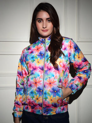 TANDUL  Women Floral Print Puffer Jacket