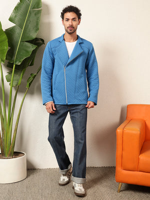 TANDUL Men's stylish blue Quiltted jacket