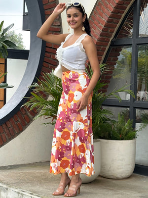 TANDUL Women Multicolor Floral Printed Skirt