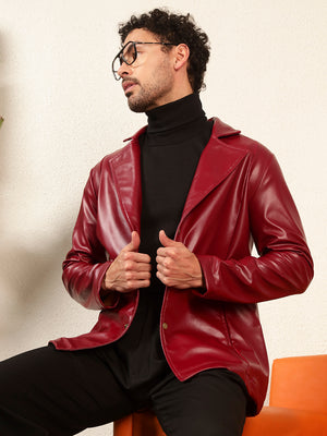 TANDUL Men's Solid Single Breasted Blazer