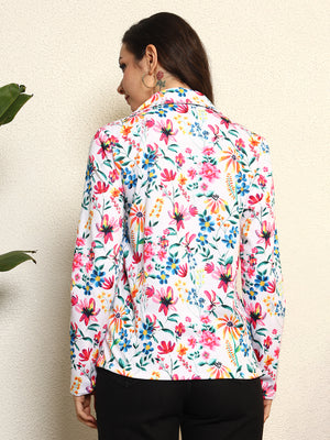 TANDUL Women Multicolor Floral Printed Blazer