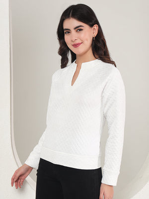 TANDUL  Women Full Sleeve Solid Sweatshirt