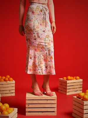 TANDUL  Women Printed Flared Multicolor Skirt