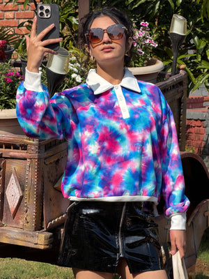 TANDUL Women Stunning Tie-dye Sweatshirt