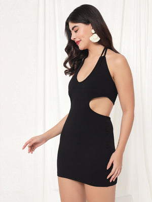 TANDUL  Women Bodycon Black Dress