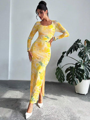 TANDUL  Women Bodycon Yellow Dress
