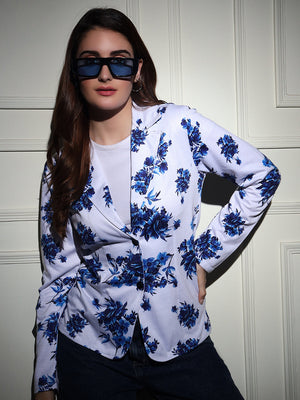 TANDUL  Polyester Floral Print Coat For Women