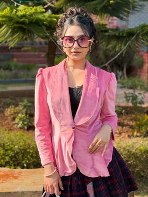 TANDUL Women Pink Solid Blazer