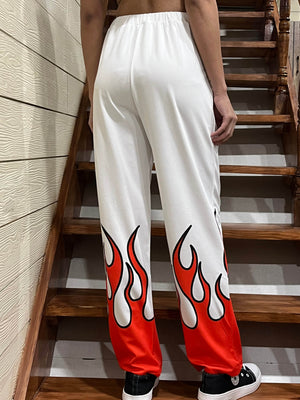TANDUL Women Striking Flame-Emblazoned Trouser