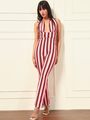TANDUL Multicolor Striped Printed Jumpsuit