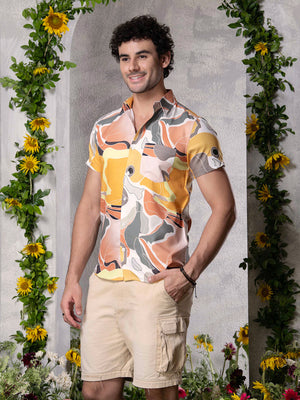 TANDUL Men Printed Casual Multicolor Shirt
