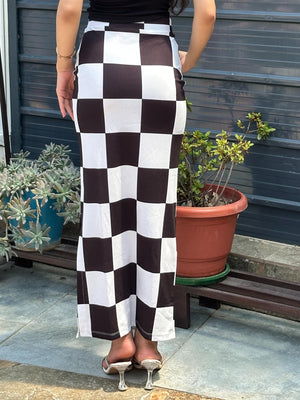 TANDUL Women Argyle Pencil Multicolor Skirt