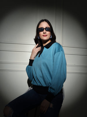 TANDUL  Women Full Sleeve Solid Sweatshirt