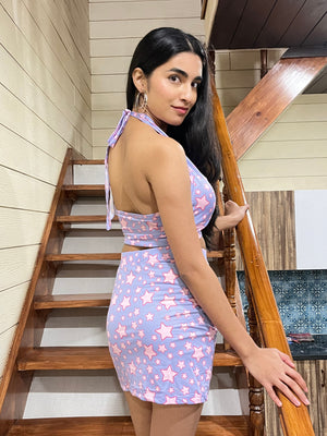 TANDUL Women Stunning Pink Star Co-ord Set