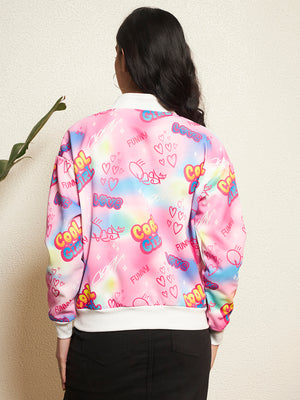 TANDUL Women Vibrant Pink Sweatshirt