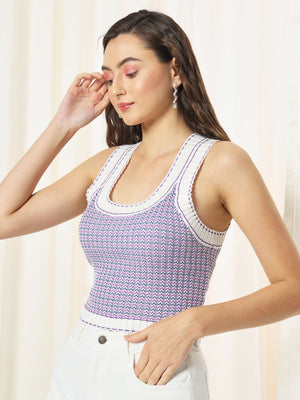 TANDUL  Casual Sleeveless Printed Women Multicolor Top