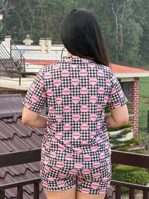 TANDUL Women Stylish Checkered Nightsuit