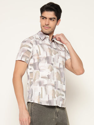 TANDUL  Men Regular Fit Printed Spread Collar Casual Shirt