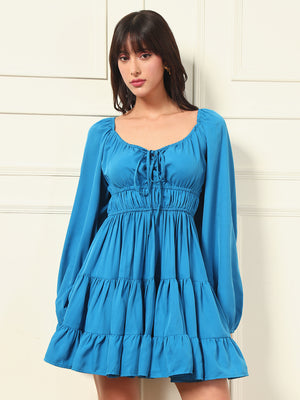 TANDUL Women Teal Blue Flared Dress