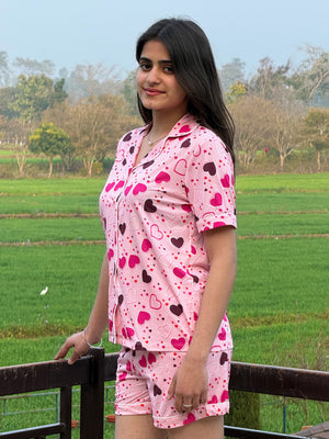 TANDUL Women Pink Printed Nightsuit