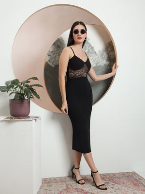 TANDUL Women Bodycon Black Dress